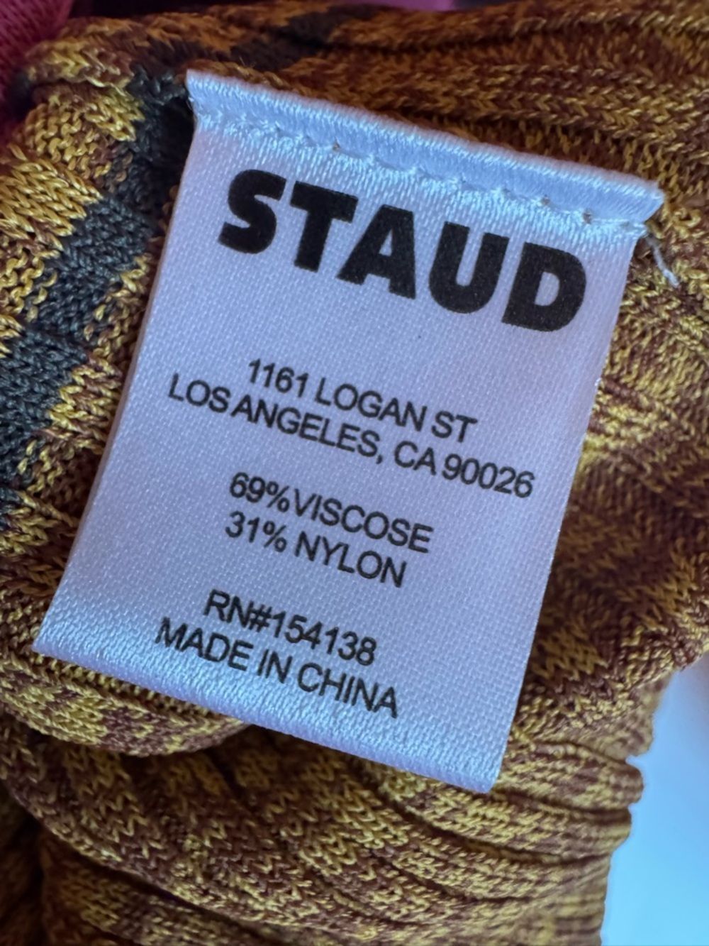 Staud Ribbed Knit Maxi Dress Colorblock Button Front Bodycon Small - Picture 4 of 9